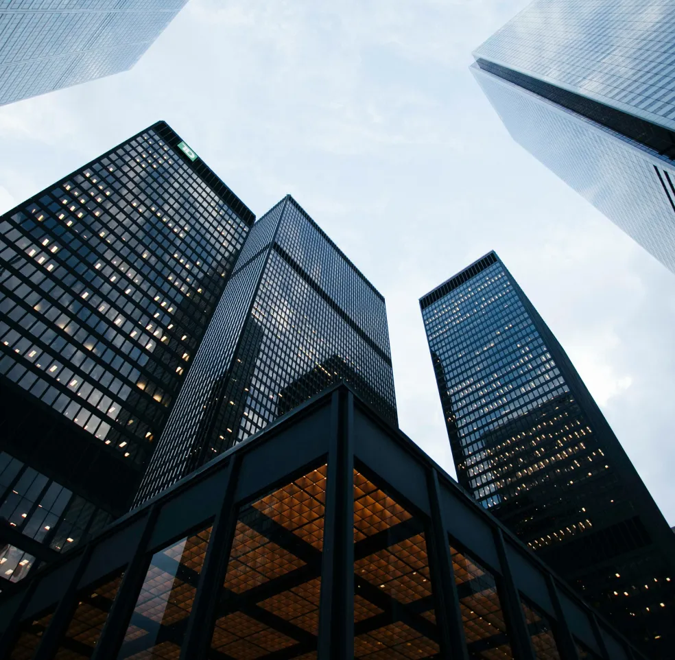 Office buildings representing Strong Law’s insurance company experience in accident and injury claims.