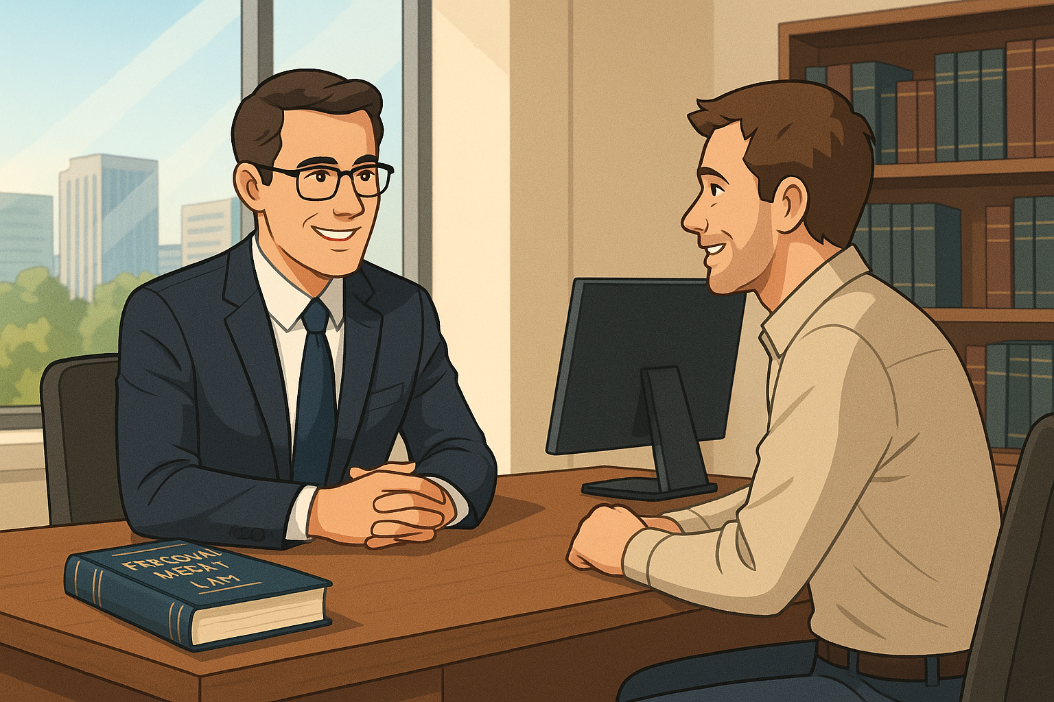 An attorney meets with a client to discuss their personal‑injury case
