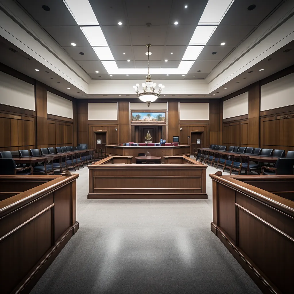 Courtroom where a Springfield car accident lawsuit may be heard.